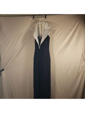 Women's Tonight Black & White Formal Gown - 6